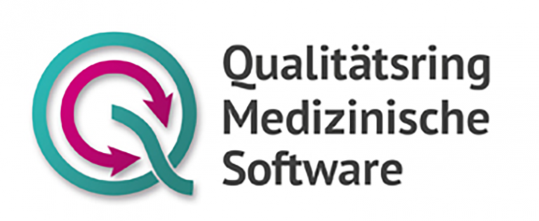 Bildwortmarke: QMS - Qualitätsring Medizinische Software e.V.